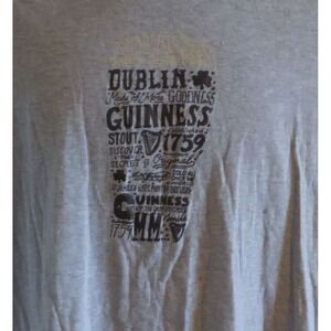 Guiness Beer Dublin Stout Jersey Style Tshirt Large Brewery